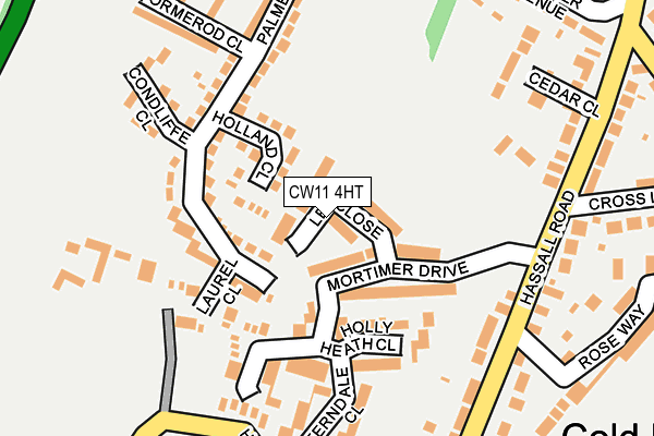 CW11 4HT map - OS OpenMap – Local (Ordnance Survey)