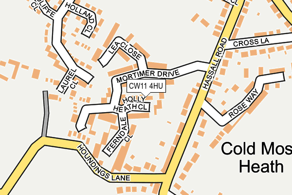 CW11 4HU map - OS OpenMap – Local (Ordnance Survey)