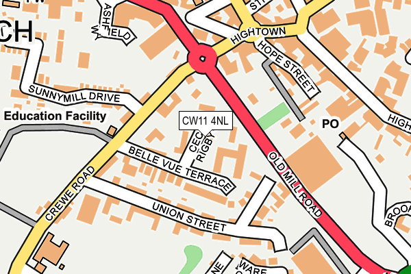CW11 4NL map - OS OpenMap – Local (Ordnance Survey)