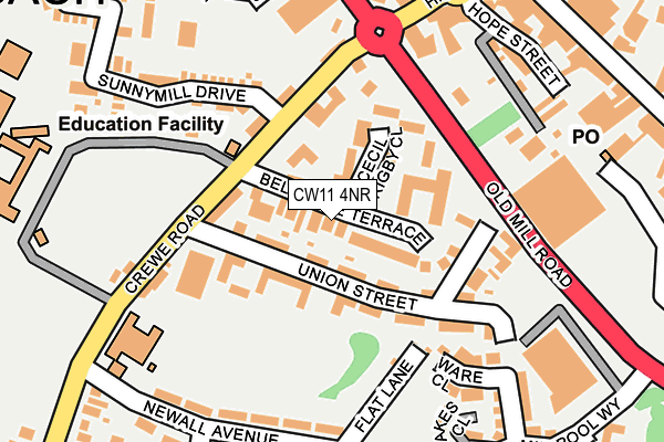 CW11 4NR map - OS OpenMap – Local (Ordnance Survey)