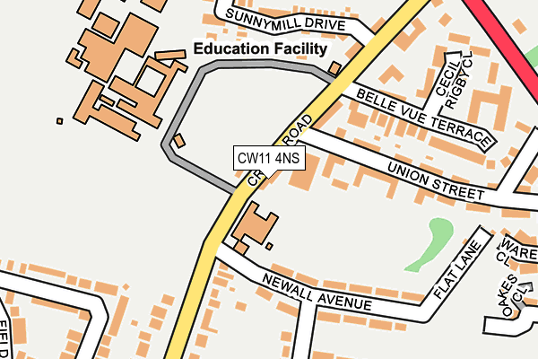 CW11 4NS map - OS OpenMap – Local (Ordnance Survey)