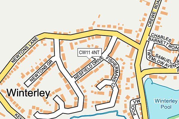 CW11 4NT map - OS OpenMap – Local (Ordnance Survey)