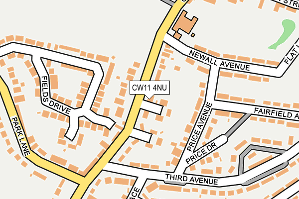 CW11 4NU map - OS OpenMap – Local (Ordnance Survey)