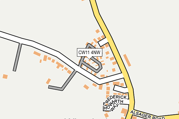 CW11 4NW map - OS OpenMap – Local (Ordnance Survey)