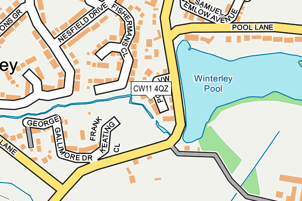 CW11 4QZ map - OS OpenMap – Local (Ordnance Survey)