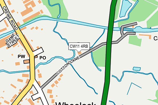 CW11 4RB map - OS OpenMap – Local (Ordnance Survey)