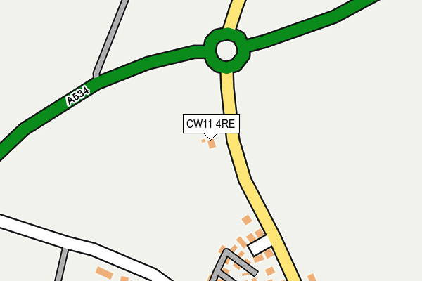 CW11 4RE map - OS OpenMap – Local (Ordnance Survey)