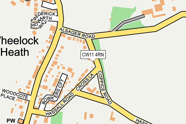 CW11 4RN map - OS OpenMap – Local (Ordnance Survey)