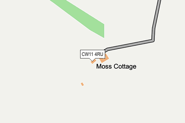 CW11 4RU map - OS OpenMap – Local (Ordnance Survey)