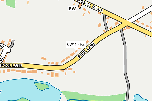 CW11 4RZ map - OS OpenMap – Local (Ordnance Survey)