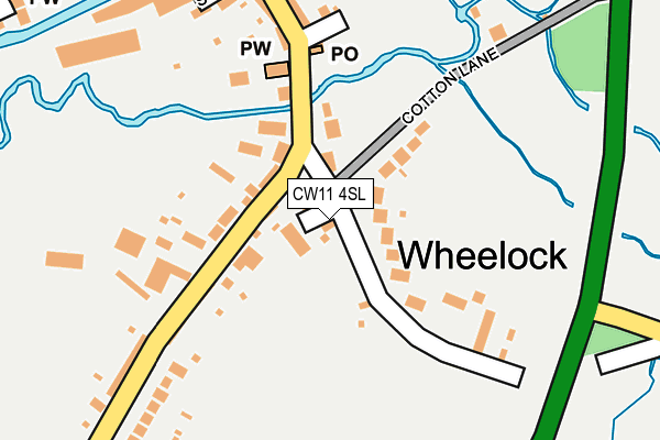 CW11 4SL map - OS OpenMap – Local (Ordnance Survey)