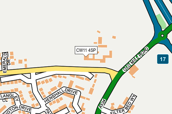 CW11 4SP map - OS OpenMap – Local (Ordnance Survey)