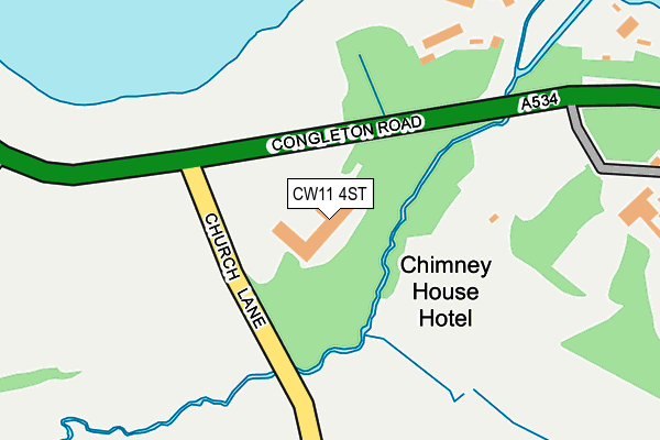 CW11 4ST map - OS OpenMap – Local (Ordnance Survey)