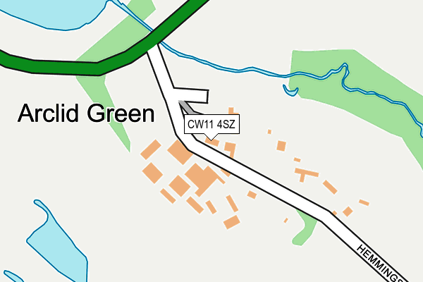 CW11 4SZ map - OS OpenMap – Local (Ordnance Survey)