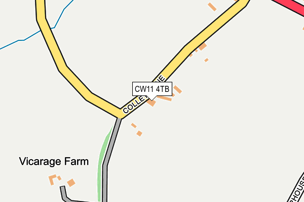 CW11 4TB map - OS OpenMap – Local (Ordnance Survey)