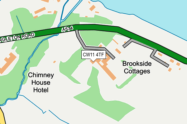 CW11 4TF map - OS OpenMap – Local (Ordnance Survey)