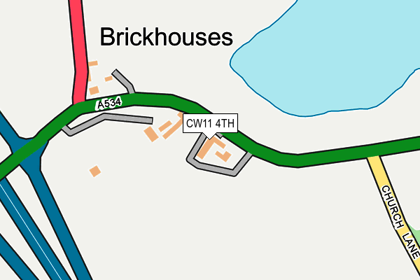 CW11 4TH map - OS OpenMap – Local (Ordnance Survey)