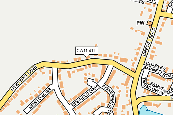 CW11 4TL map - OS OpenMap – Local (Ordnance Survey)