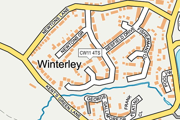 CW11 4TS map - OS OpenMap – Local (Ordnance Survey)