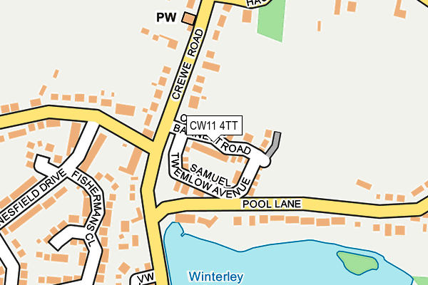 CW11 4TT map - OS OpenMap – Local (Ordnance Survey)