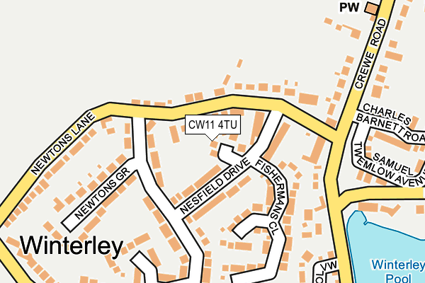 CW11 4TU map - OS OpenMap – Local (Ordnance Survey)