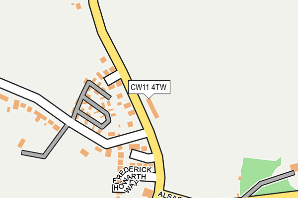 CW11 4TW map - OS OpenMap – Local (Ordnance Survey)