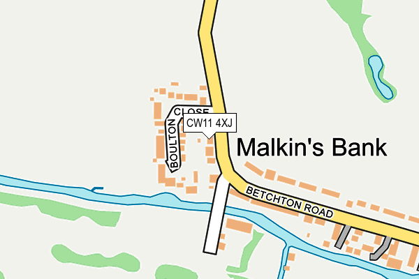 CW11 4XJ map - OS OpenMap – Local (Ordnance Survey)