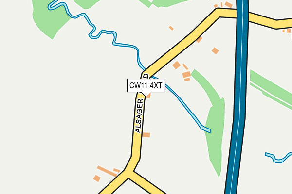 CW11 4XT map - OS OpenMap – Local (Ordnance Survey)