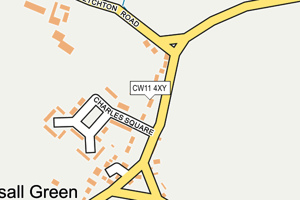 CW11 4XY map - OS OpenMap – Local (Ordnance Survey)