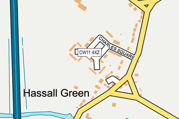 CW11 4XZ map - OS OpenMap – Local (Ordnance Survey)