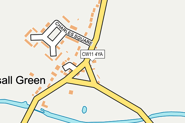 CW11 4YA map - OS OpenMap – Local (Ordnance Survey)