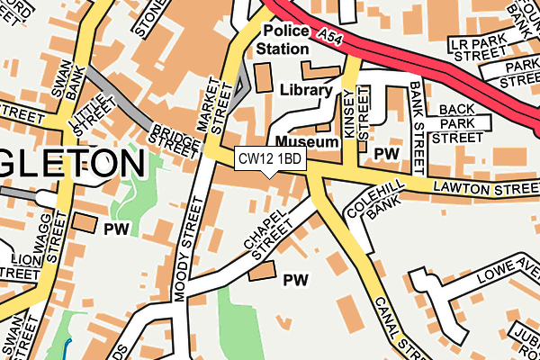 Map of DISCO BAR CONGLETON LTD at local scale