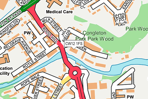 CW12 1FS map - OS OpenMap – Local (Ordnance Survey)