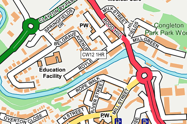 CW12 1HR map - OS OpenMap – Local (Ordnance Survey)