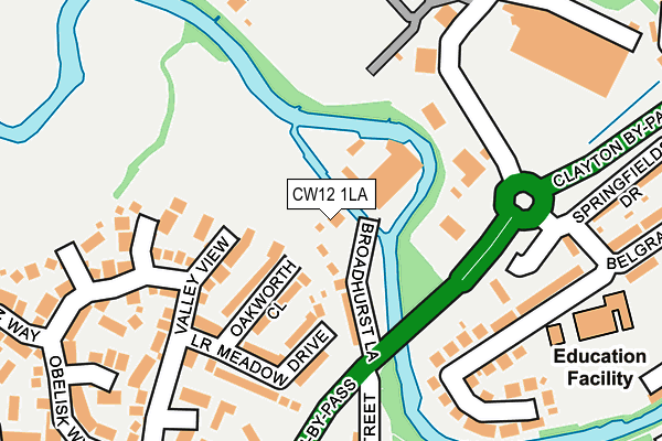 CW12 1LA map - OS OpenMap – Local (Ordnance Survey)