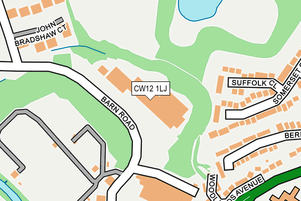 CW12 1LJ map - OS OpenMap – Local (Ordnance Survey)