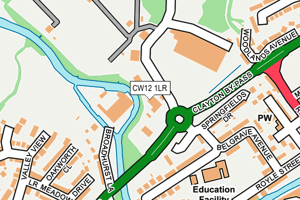 CW12 1LR map - OS OpenMap – Local (Ordnance Survey)