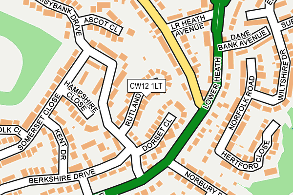 CW12 1LT map - OS OpenMap – Local (Ordnance Survey)
