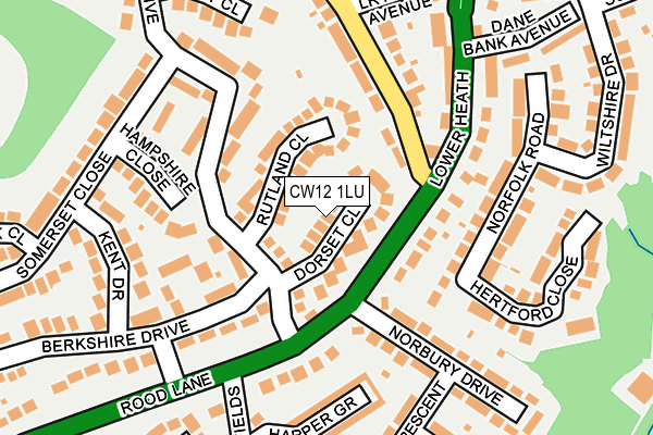 CW12 1LU map - OS OpenMap – Local (Ordnance Survey)