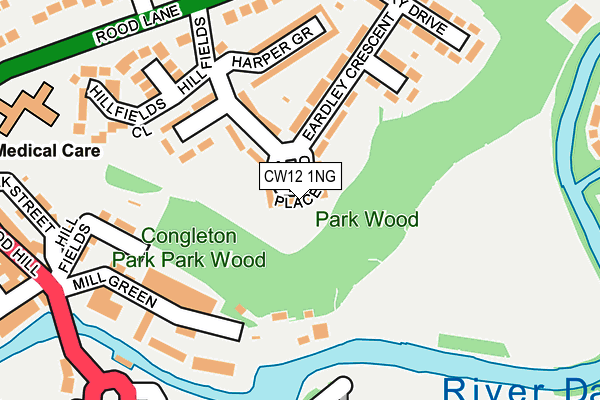 CW12 1NG map - OS OpenMap – Local (Ordnance Survey)