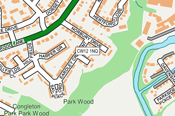 CW12 1NQ map - OS OpenMap – Local (Ordnance Survey)