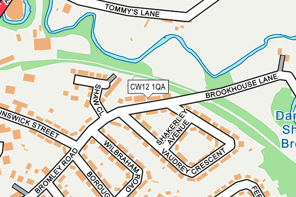 CW12 1QA map - OS OpenMap – Local (Ordnance Survey)