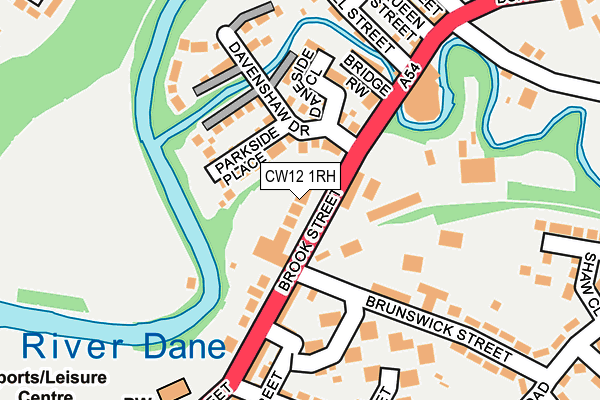 CW12 1RH map - OS OpenMap – Local (Ordnance Survey)