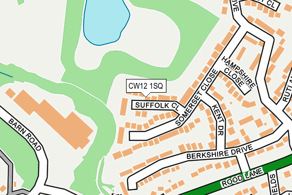 CW12 1SQ map - OS OpenMap – Local (Ordnance Survey)