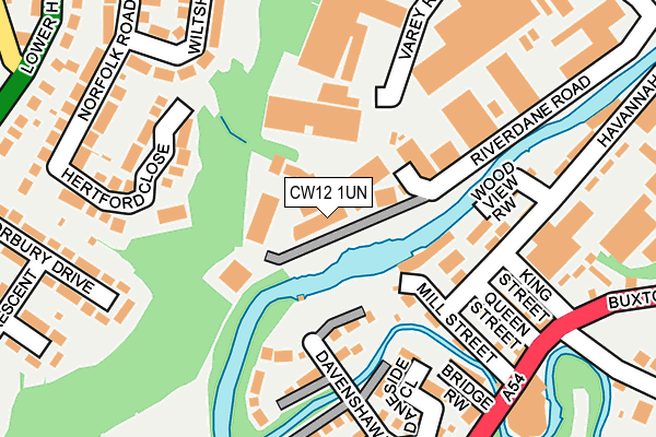 CW12 1UN map - OS OpenMap – Local (Ordnance Survey)