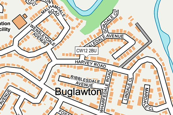 CW12 2BU map - OS OpenMap – Local (Ordnance Survey)