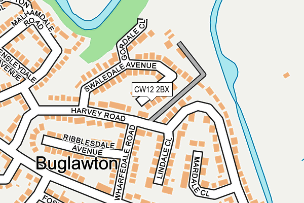 CW12 2BX map - OS OpenMap – Local (Ordnance Survey)