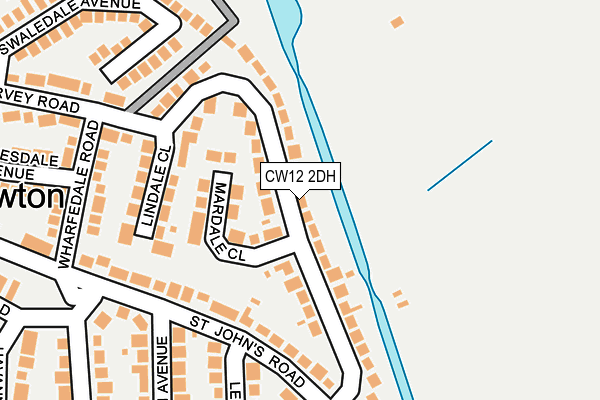 CW12 2DH map - OS OpenMap – Local (Ordnance Survey)