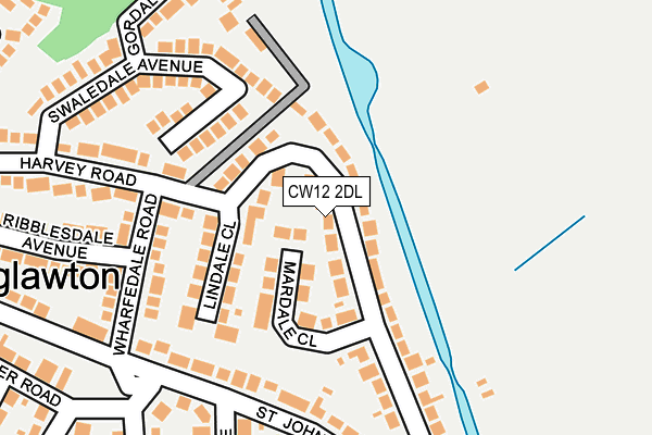 CW12 2DL map - OS OpenMap – Local (Ordnance Survey)