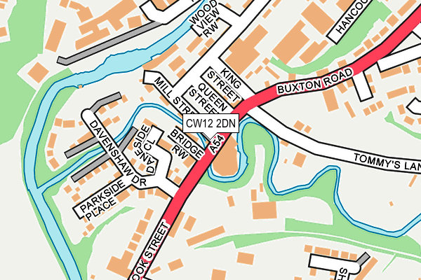 CW12 2DN map - OS OpenMap – Local (Ordnance Survey)